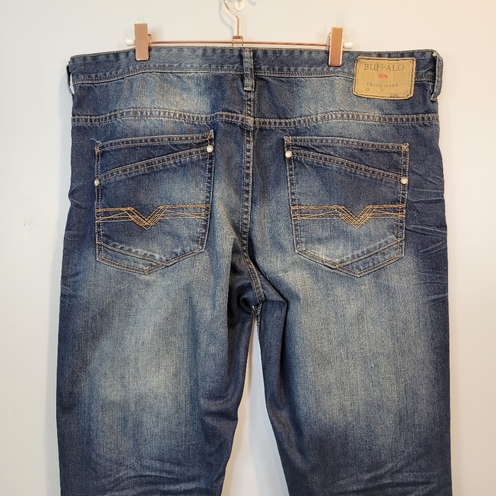 Buffalo David Bitton | Mens Slim Straight Dark Wash Jeans - Picture 4 of 9